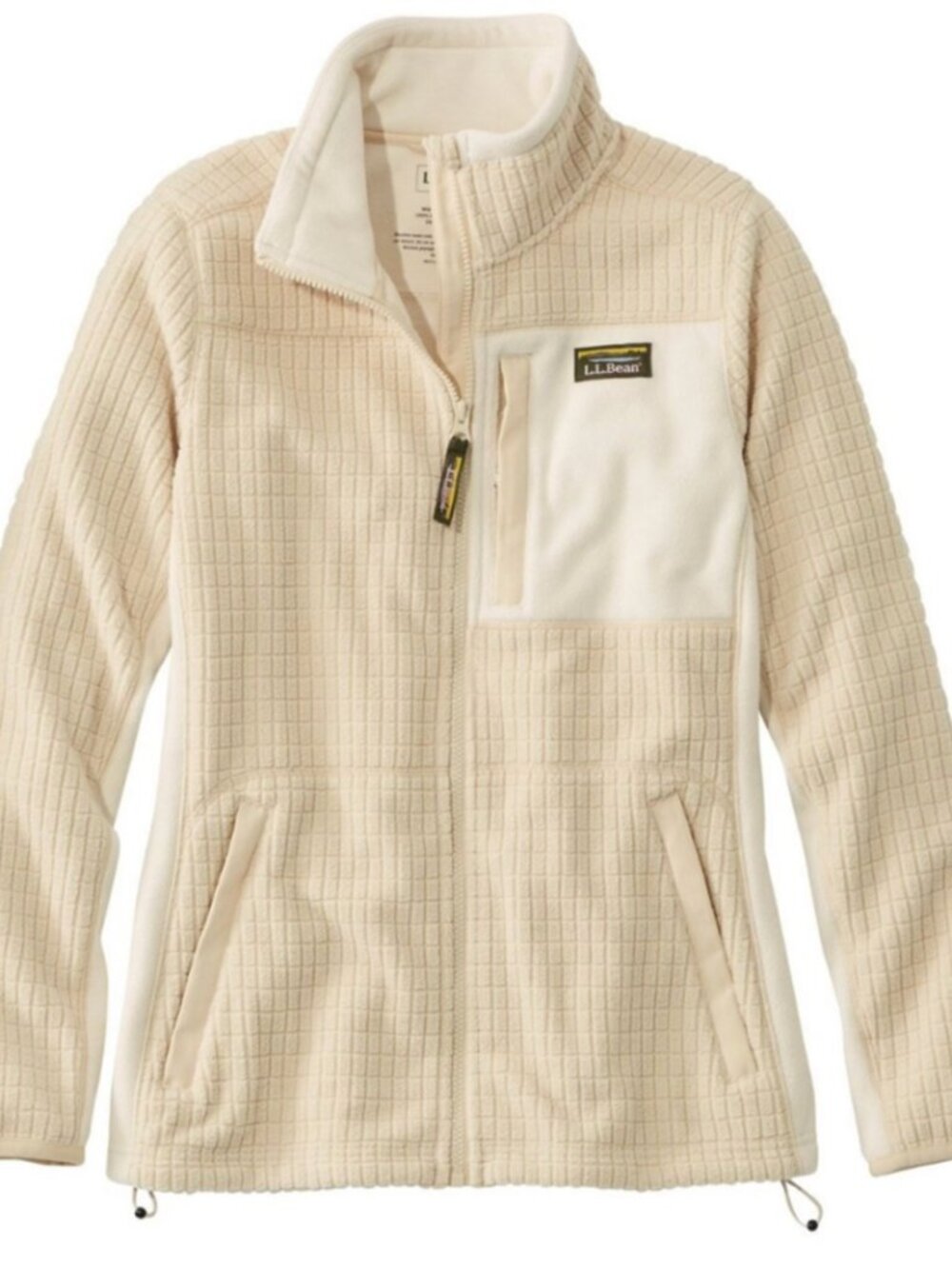 L.L. Bean Women’s Cream Mountain Classic Windproof Fleece Zip Jacket Size Small